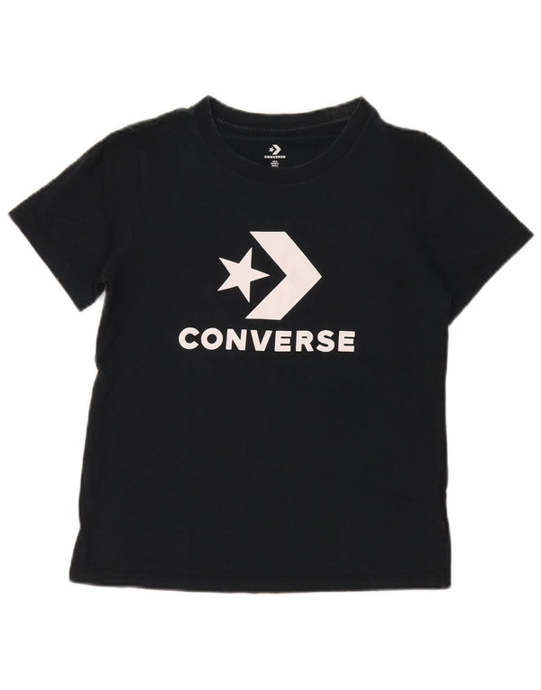 Tricou grafic Converse pentru femei Top UK 10 Small Black Bumbac