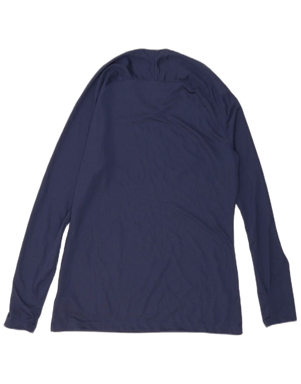 Nike Dri Fit Slim Fit Top cu mânecă lungă, mare, albastru, poliester