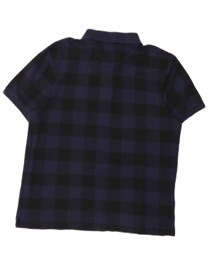 Tricou polo pentru bărbați Lyle & Scott, XL, din bumbac vichy, albastru bleumarin