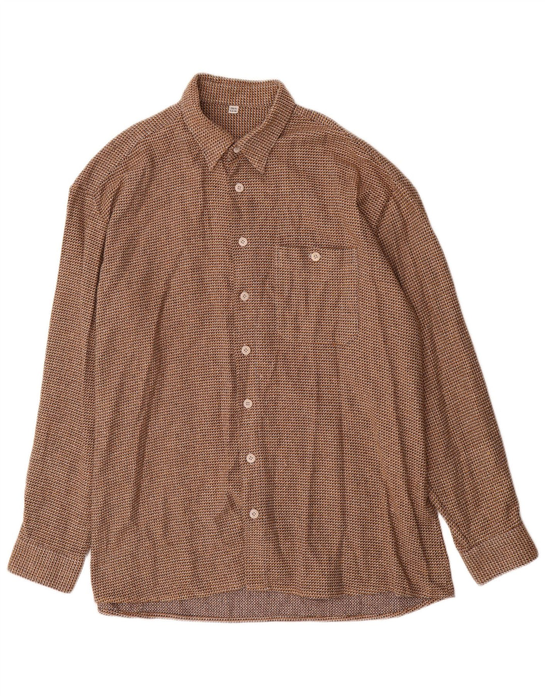 Cămașă Vintage pentru bărbați Mărimea 43 XL Bumbac cu picior de gală maro