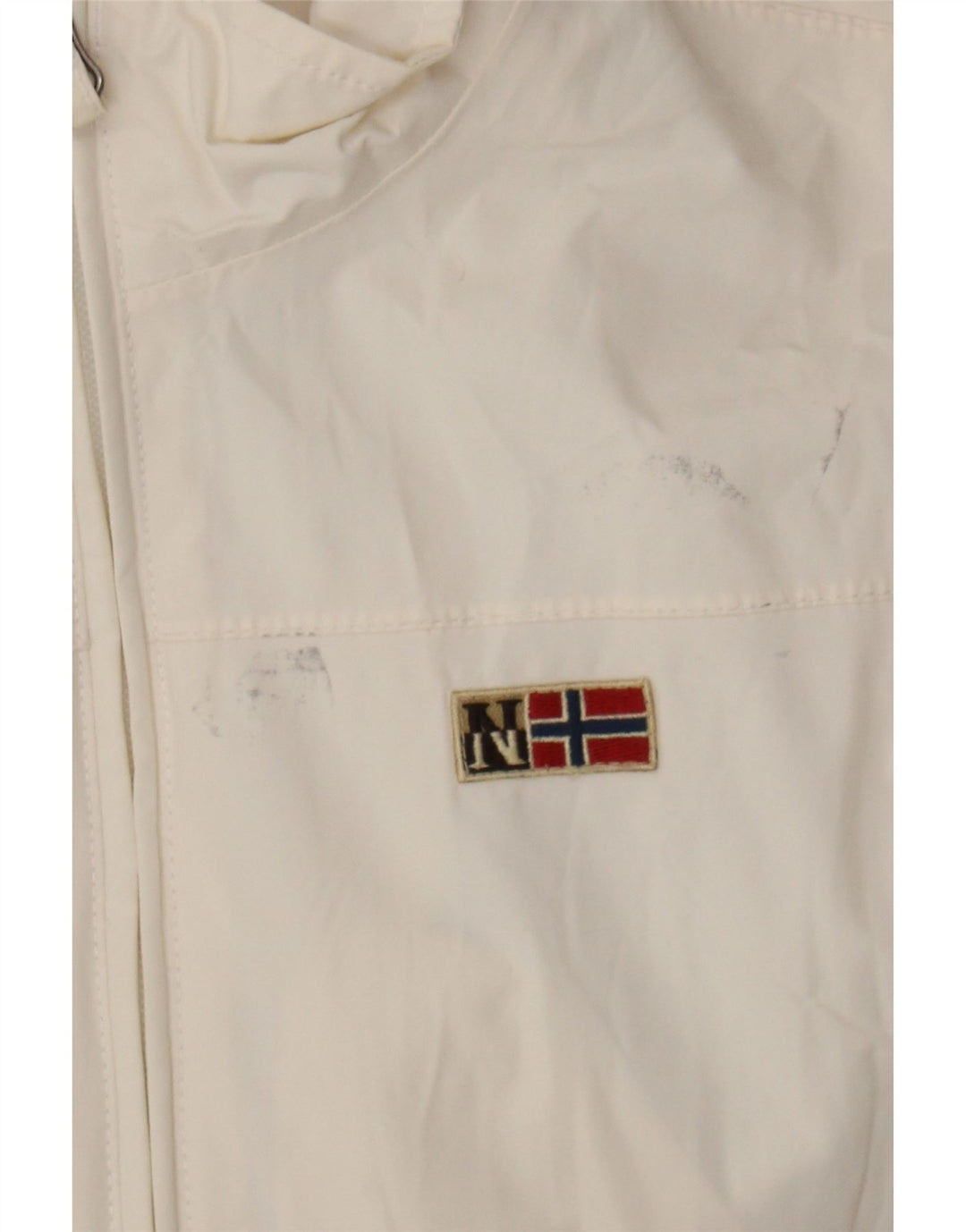 NAPAPIJRI Womens Rain Jacket UK 18 XL Off White Polyamide Vintage Napapijri and Second-Hand Napapijri from Messina Hembry 