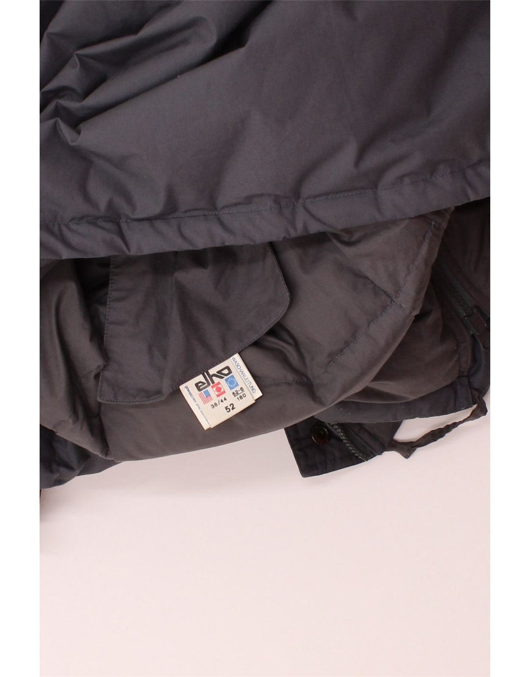 ELHO Mens Padded Coat IT 52 XL Grey Polyester Vintage Elho and Second-Hand Elho from Messina Hembry 