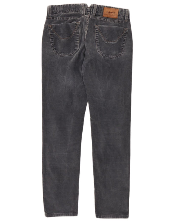 Pantaloni Jeckerson pentru bărbați, slim fit, din velur, W29 L28, bumbac gri