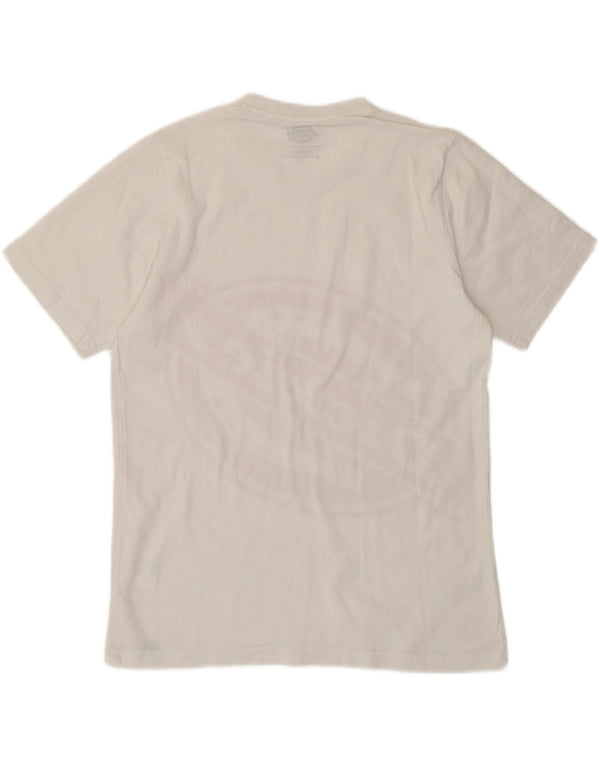Tricou grafic pentru femei Dickies, cu croiala lejeră, UK 6 XS, bumbac alb