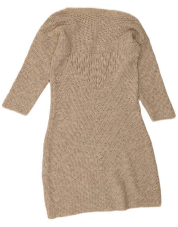 Rochie cu mânecă lungă pentru femei Zara UK 14 mare bej