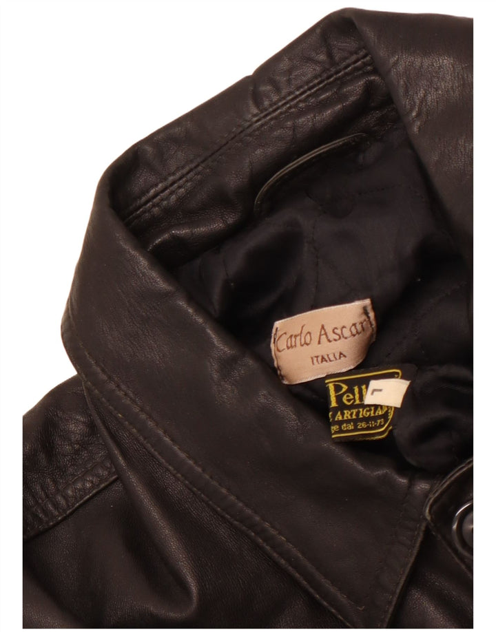 Jachetă de piele pentru bărbați VINTAGE UK 40, mare, neagră