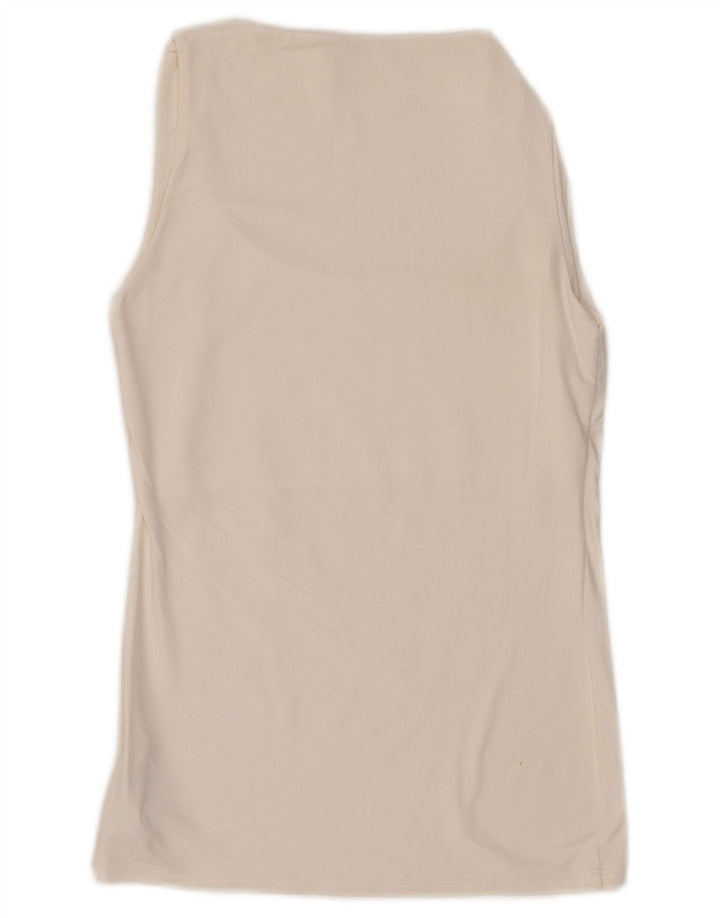 Vest Vest Top Femei Zara UK 12 Medium Alb Poliamidă