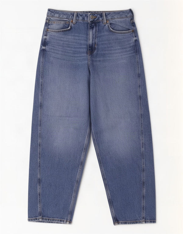 Marks & Spencer Blugi pentru femei Morcov cu picioare largi UK 14 Large W32 L28 Blue