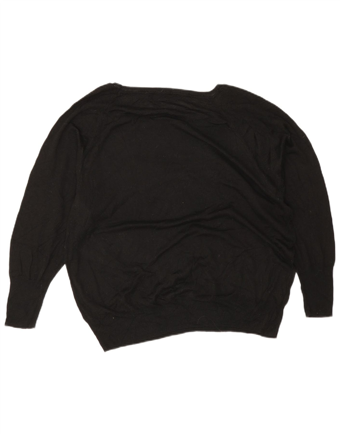 Pulover pentru femei supradimensionat cu gât de barcă Zara UK 14 Medium Negru