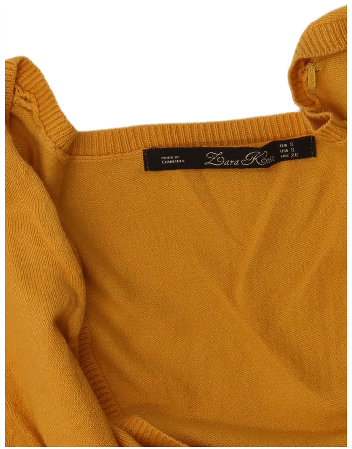 Pulover cardigan pentru femei Zara UK 10 Mic Galben