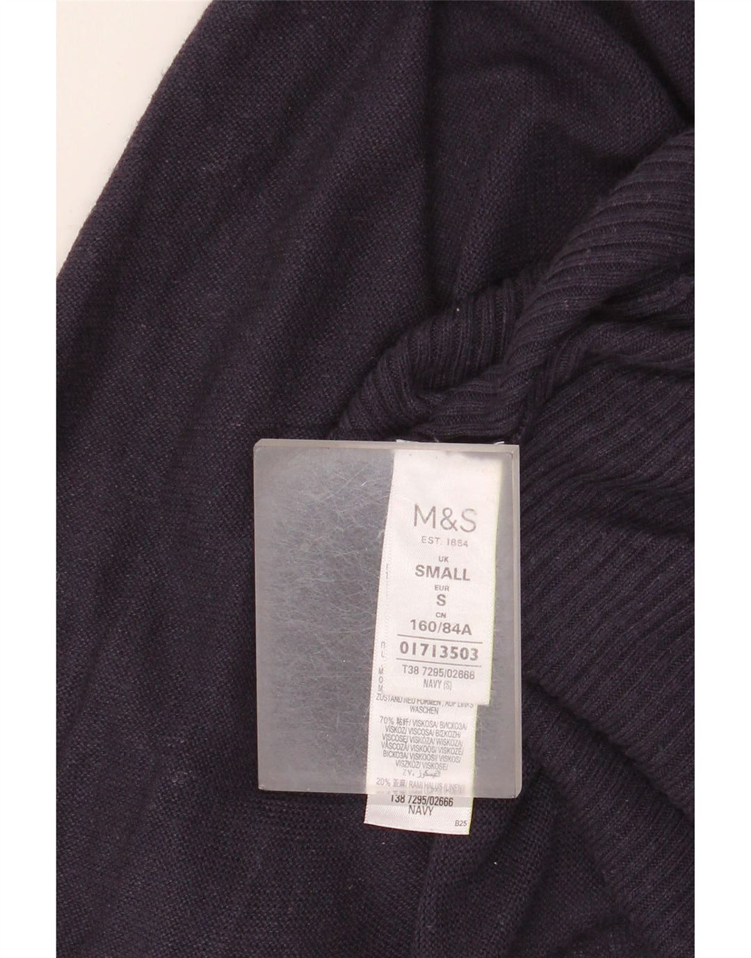 MARKS & SPENCER Pulover cardigan cu paragate pentru femei UK 10 Mic bleumarin