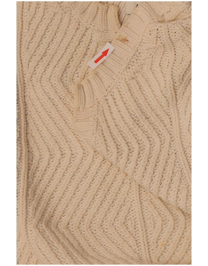 Pulover cu decolteu în V pentru femei Marks & Spencer UK 10 Small Off White