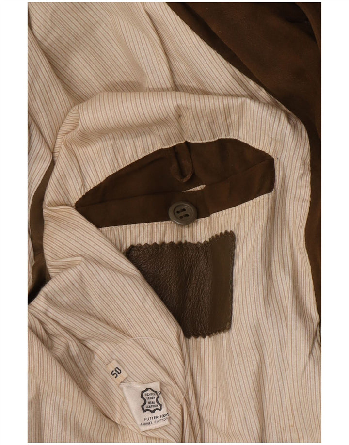 Bomber vintage pentru bărbați din piele intoarsa EU 50, mare, kaki