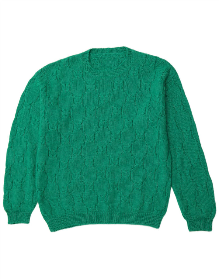 Pulover VINTAGE pentru bărbați cu decolteu XL, verde