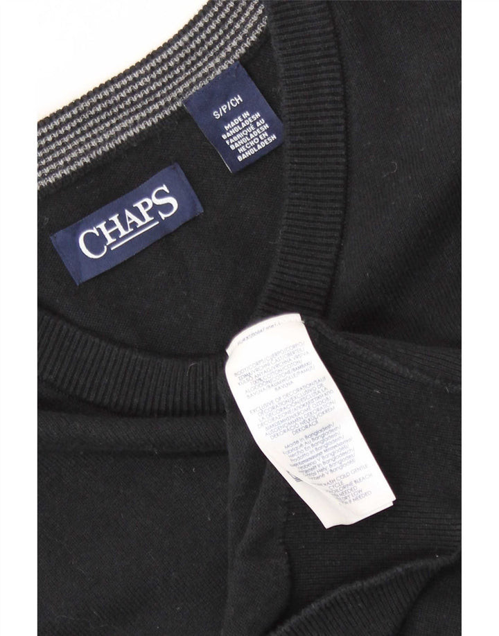 Chaps Mens Vest Tank Top Bumbac Negru Mic