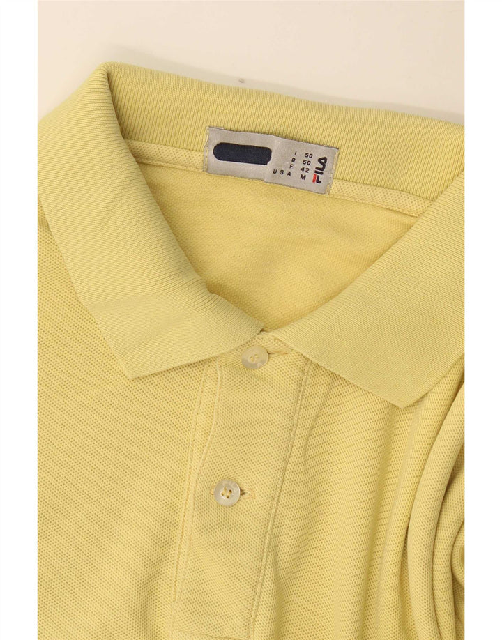 Tricou polo Fila pentru bărbați, galben mediu