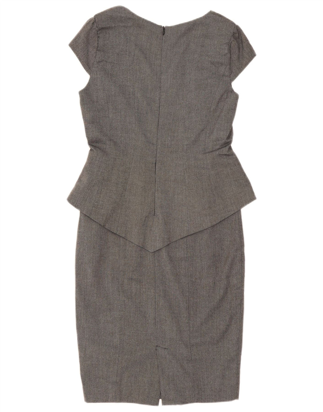 Rochie Zara Femei Peplum UK 12 Medium Gri Poliester