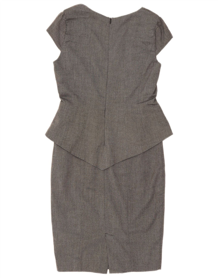 Rochie Zara Femei Peplum UK 12 Medium Gri Poliester