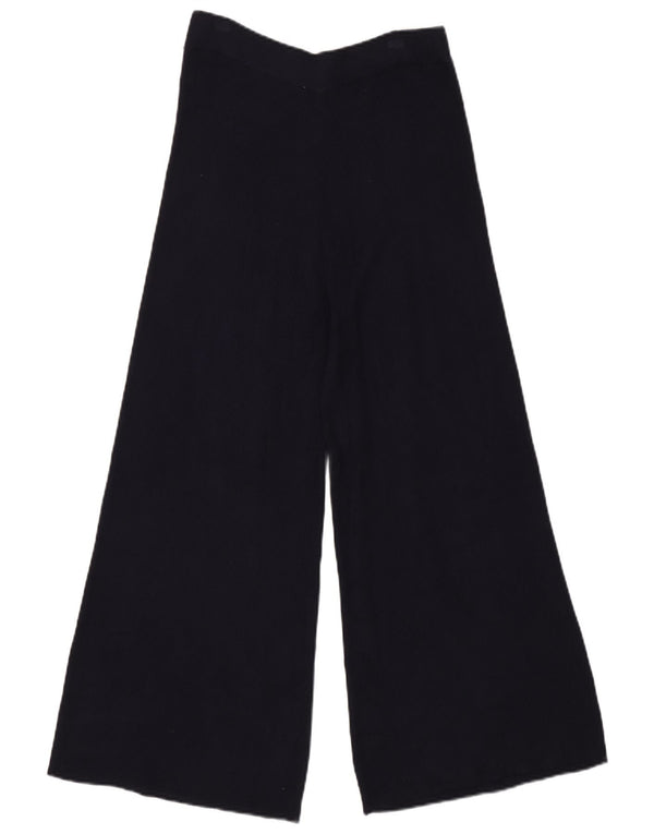 Pantaloni casual pentru femei cu talie înaltă Zara Mici L26 L26 Bleumarin