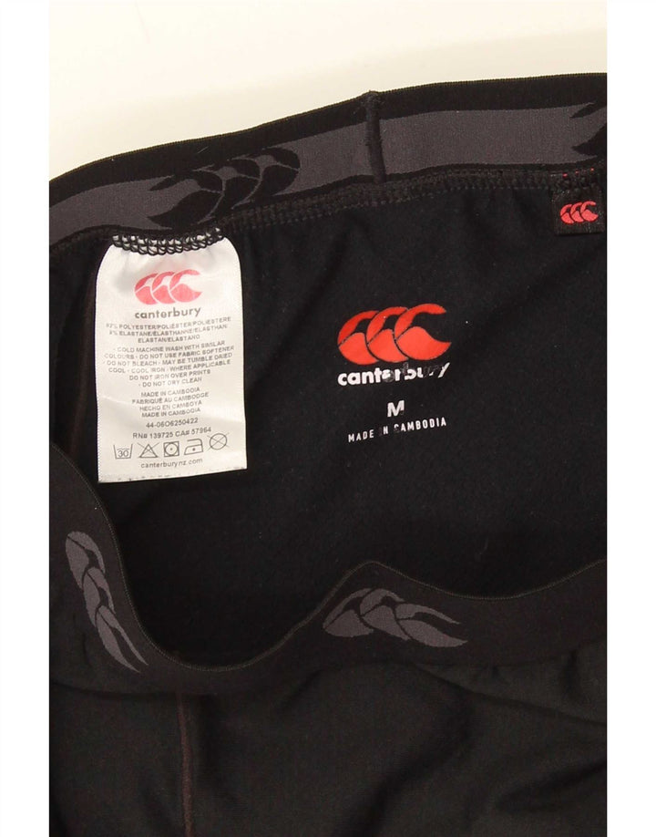 Leggings grafic pentru bărbați Canterbury, poliester mediu negru