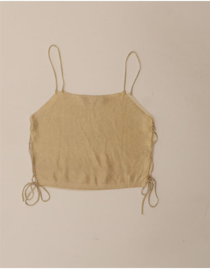 Top Crop pentru femei Zara UK 12 Medium Beige