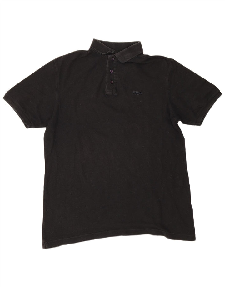 Tricou Polo Fila Barbati Mare Negru Bumbac