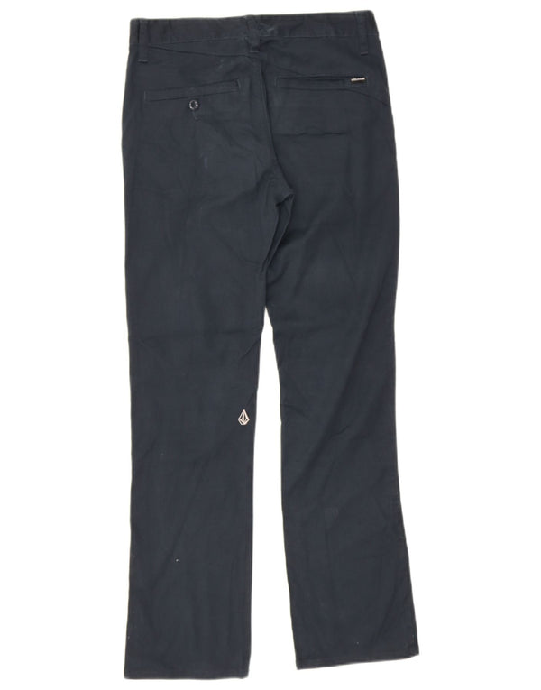 Pantaloni chino drept pentru femei Volcom UK 14 Medium W28 L28 Bleumarin Bumbac