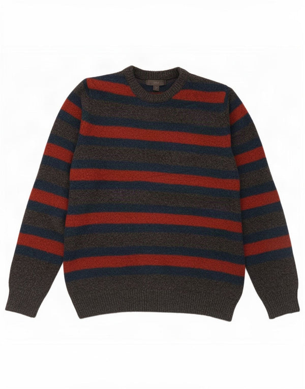 Pulover pentru femei Marks & Spencer cu decolteu triplu UK 16 mare, gri cu dungi