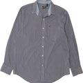 IZOD Mens Shirt Large Blue Gingham Cotton Vintage Izod and Second-Hand Izod from Messina Hembry 