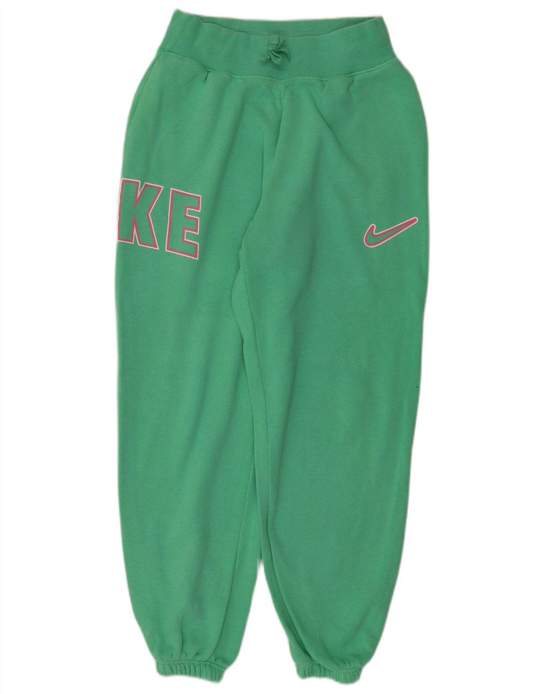 Pantaloni de trening grafic pentru femei NIKE Pantaloni de jogging UK 10 Bumbac verde mic