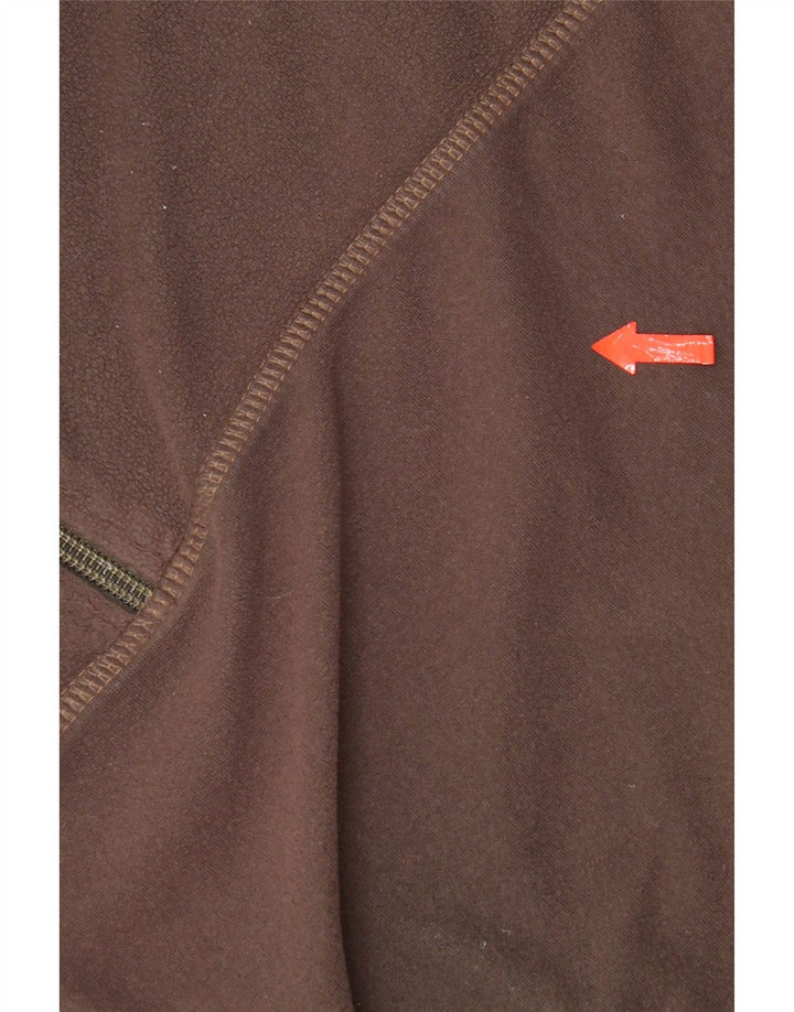 Pulover pentru bărbați Jack Wolfskin, cu fermoar complet, din lână, maro mare