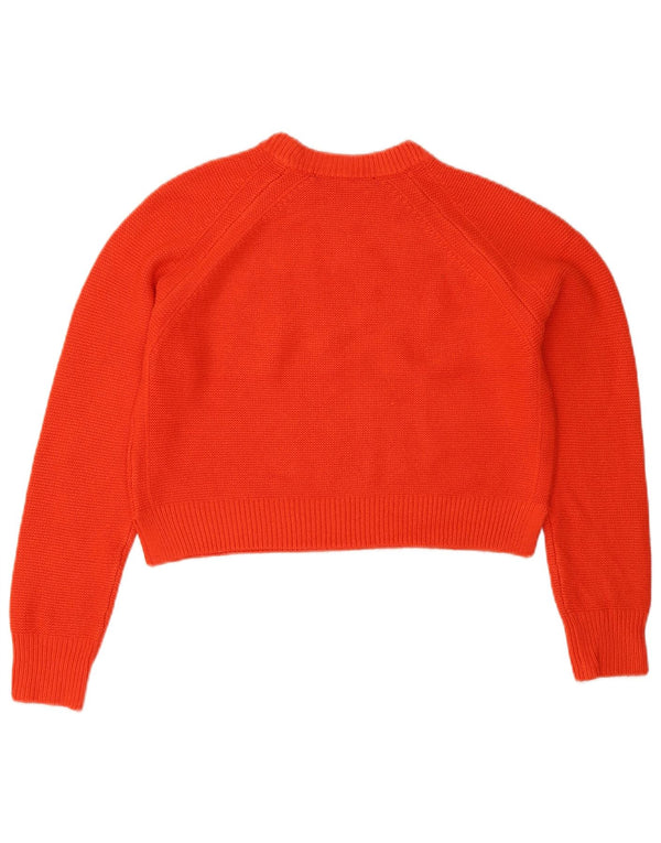 French Connection Pulover Crop Crew Deck pentru femei UK 6 XS Portocaliu