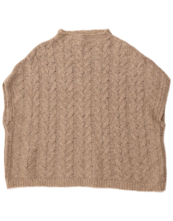 WHITE STUFF Vestă cu gât țestoasă supradimensionată pentru femei UK 16 Large Gri