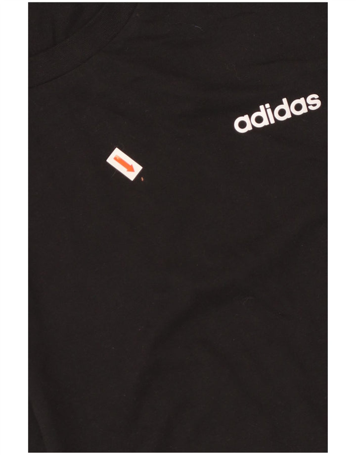 Top tricou ADIDAS pentru femei UK 20/22 XL bumbac negru