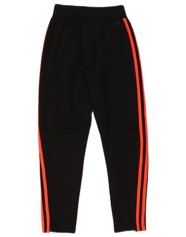 Pantaloni de trening Adidas Climalite pentru baieti 7-8 ani poliester negru