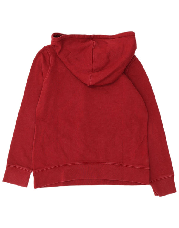 Adidas Womens Graphic Hoodie Jumper UK 6 XS Red Cotton