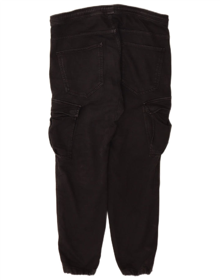 Pantaloni de trening cargo pentru bărbați Zara Pantaloni de jogging mari negri