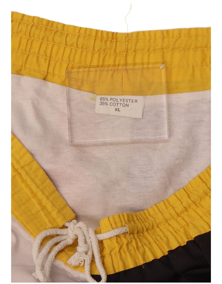 Pantaloni scurți de înot vintage pentru bărbați cu grafică XL, multicolor, poliester color bloc
