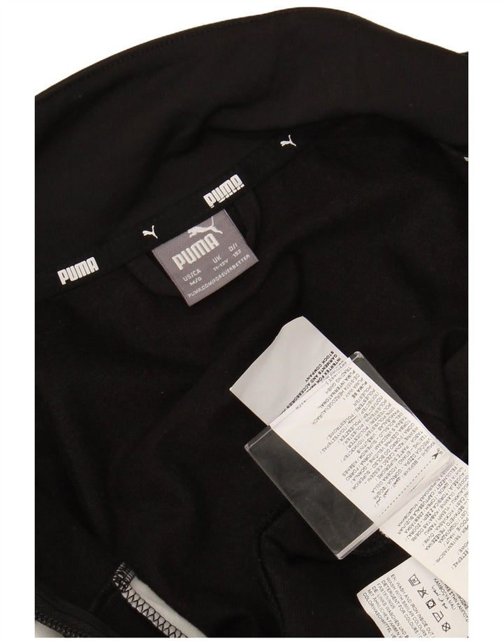 Jachetă de trening PUMA pentru băieți, 11-12 ani, poliester negru color bloc