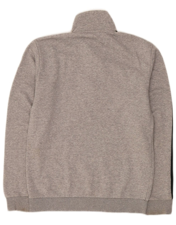 Adidas Mens Zip Neck Sweatshirt Jumper XS Grey Cotton Sports