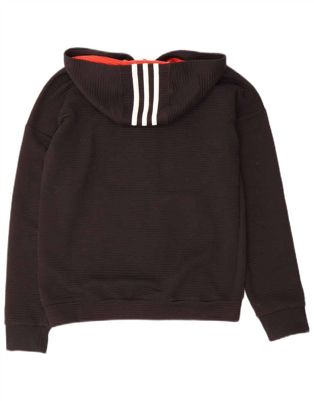 Adidas Boys Zip Hoodie Pulover 11-12 ani poliester negru
