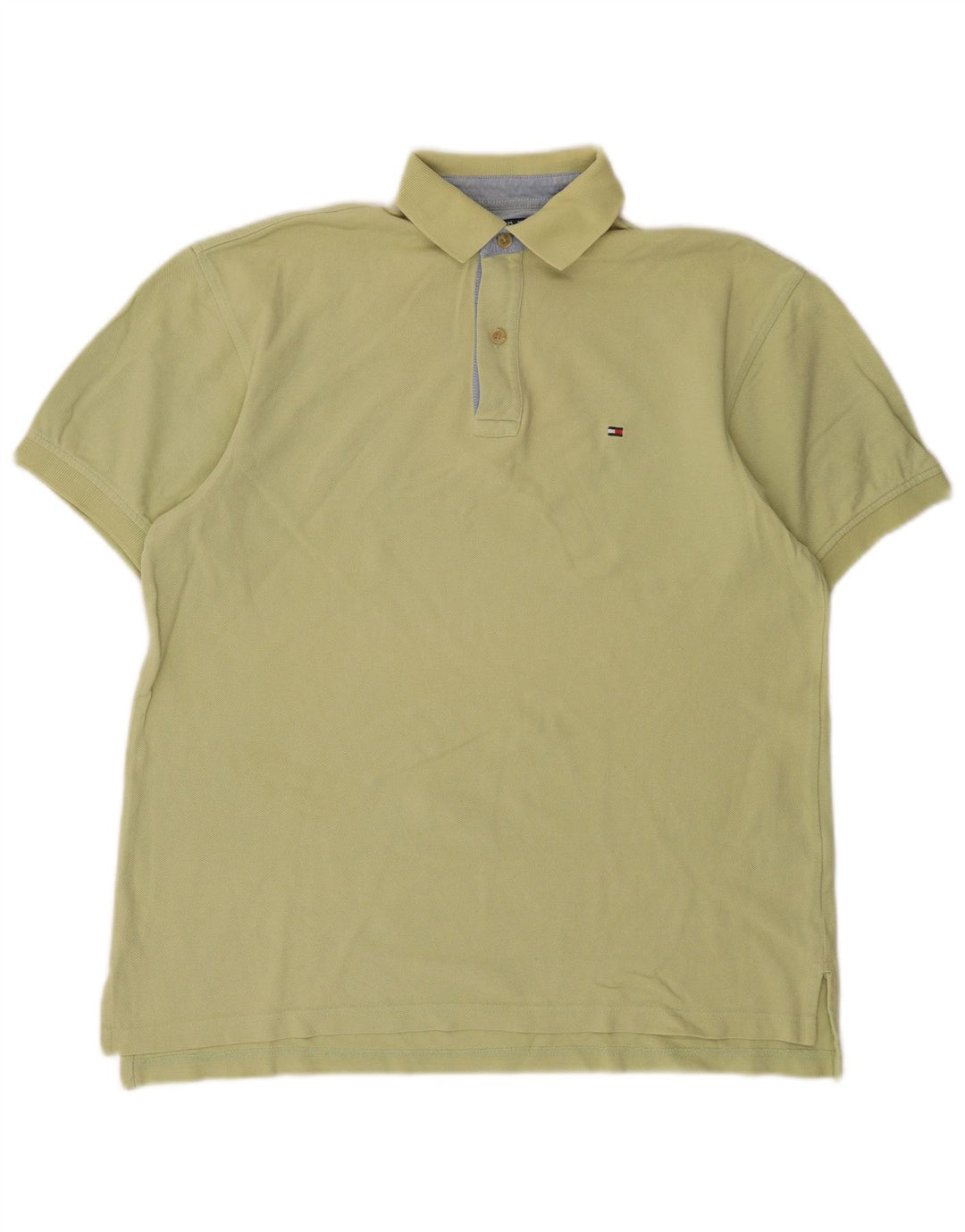 Tricou polo Tommy Hilfiger pentru bărbați, bumbac kaki mic