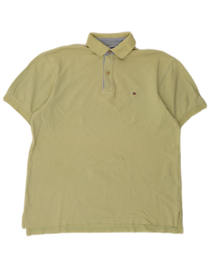Tricou polo Tommy Hilfiger pentru bărbați, bumbac kaki mic