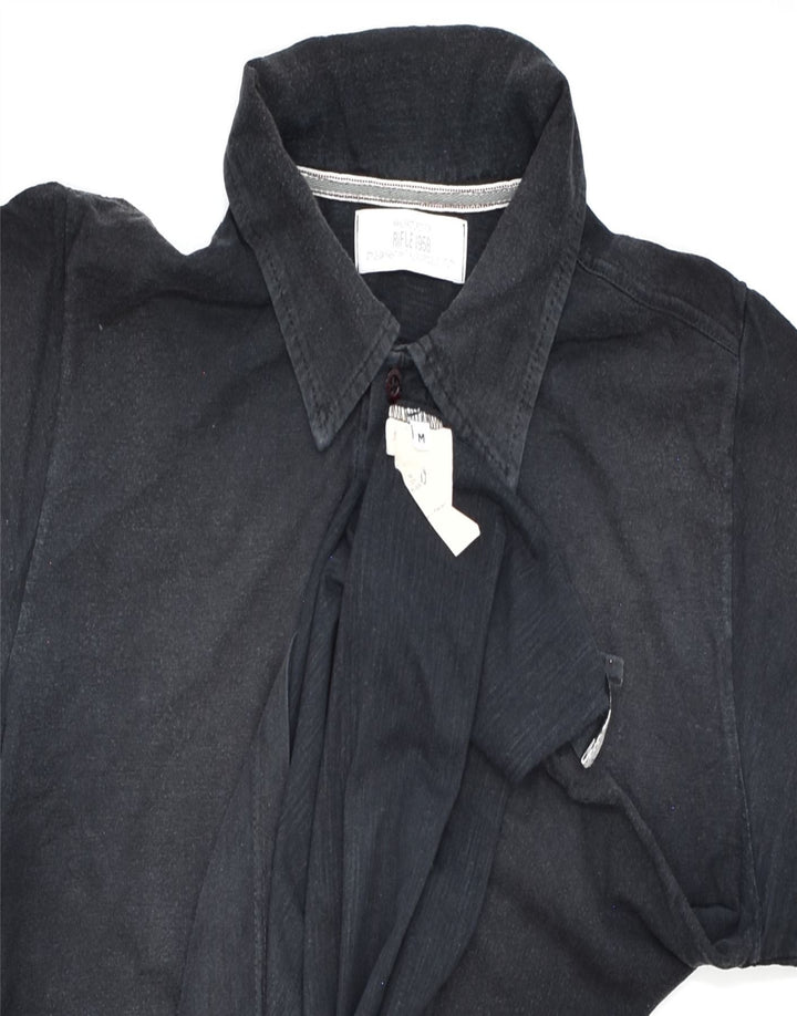 RIFLE Mens Polo Shirt Medium Grey Cotton | Vintage | Thrift | Second-Hand | Used Clothing | Messina Hembry 