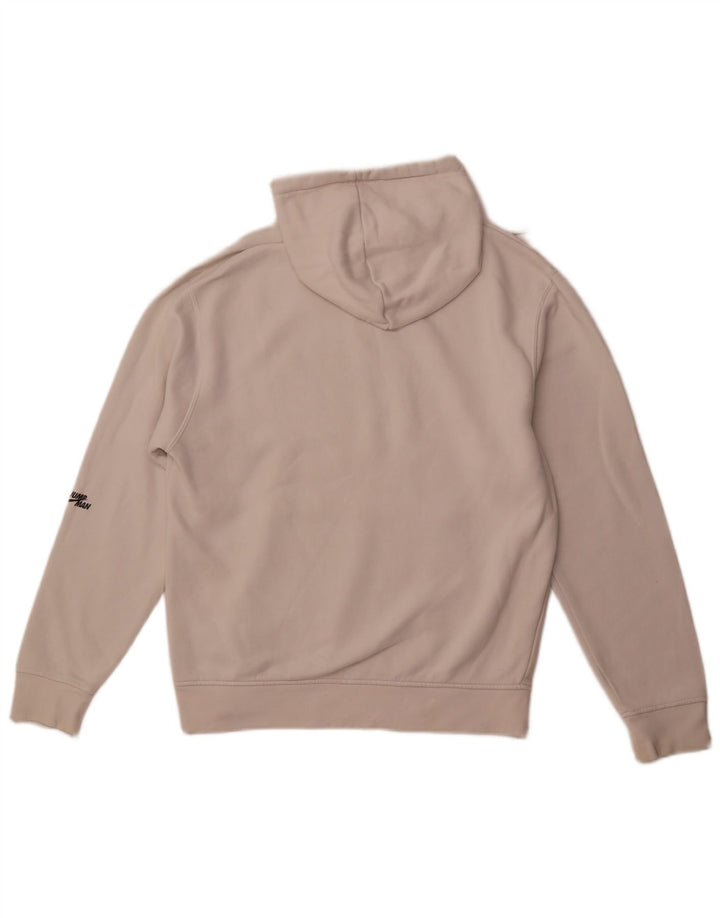 JORDAN Pulover cu glugă cu grafică, cu croiala lejeră, pentru bărbați, din bumbac alb