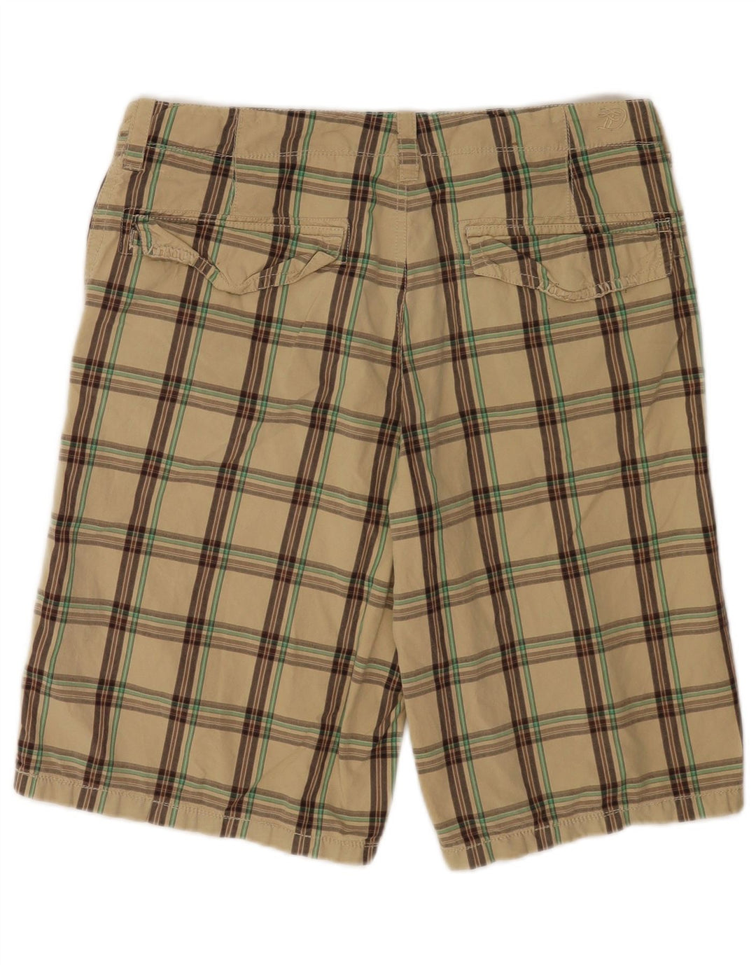 Pantaloni scurți chino pentru bărbați Tom Tailor W32, bumbac carouri, bej mediu