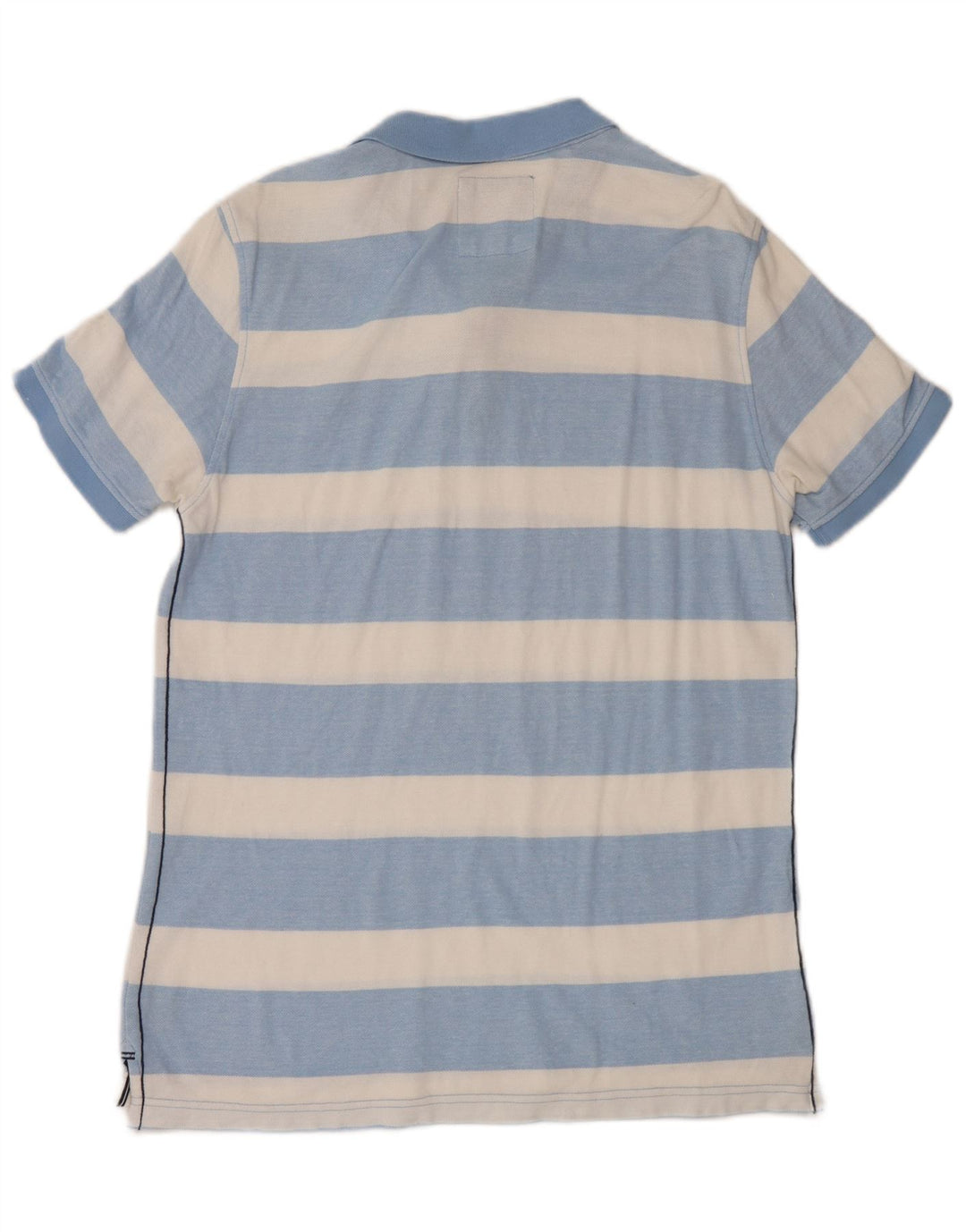 Crew Clothing Tricou polo pentru bărbați, bumbac cu dungi albastre medii