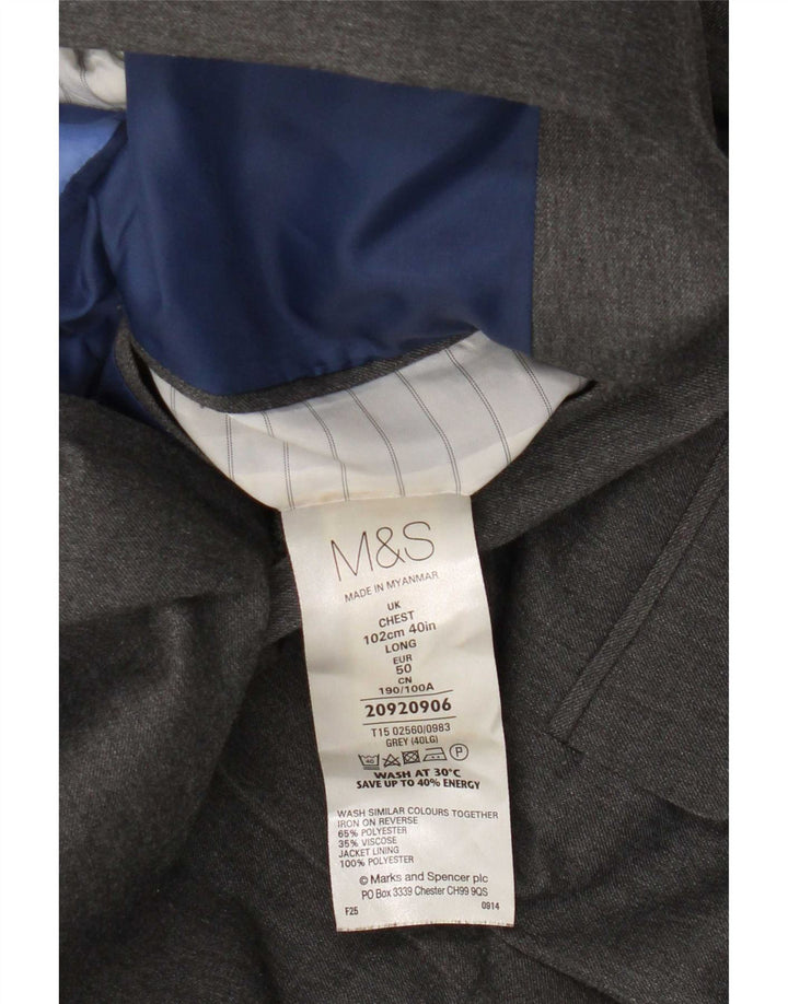 Marks & Spencer Jachetă pentru bărbați lungă cu 2 nasturi UK 40 Gri mediu