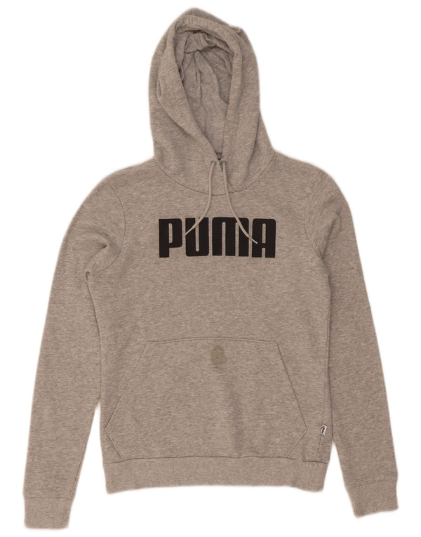 Pulover cu capota cu grafic Puma pentru femei UK 8 mic bumbac gri