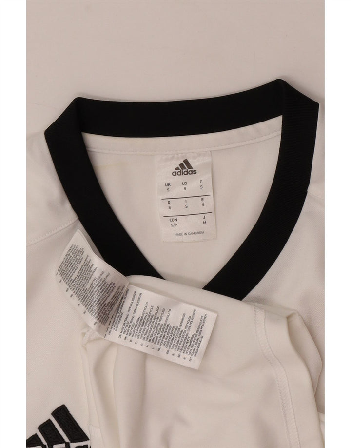 Tricou Adidas Climalite pentru bărbați Top mic poliester alb